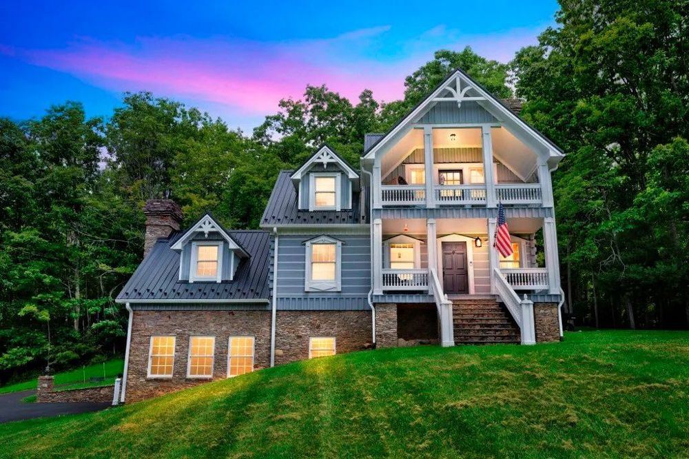 Landscape view for 125-Acre Modern Log Home in Wytheville, VA for Sal