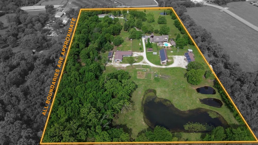 Landscape view for 19.4-Acre Hobby Farm in Joplin, Missouri for Sale